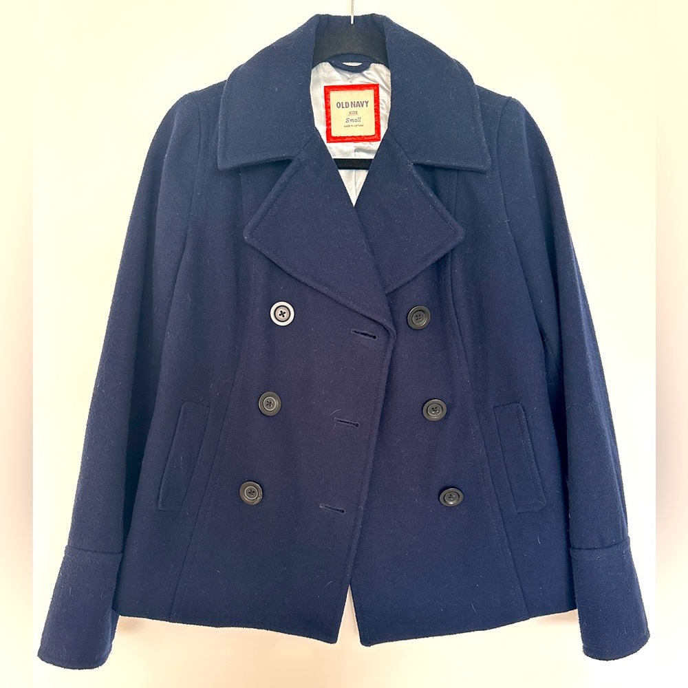 Blue pea coat Old Navy size Small